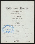 LUNCH [held by] LAWRENCE R. KERR [at] "WATSON HOUSE, BABLON, L.I., NY" (HOTEL;)