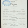 SUNDAY DINNER [held by] LAWRENCE R. KERR [at] "WATSON HOUSE,BABLON, L.I. NY" (HOTEL;)
