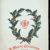 CHRISTMAS DINNER [held by] VENDOME HOTEL [at] NY (HOTEL;)