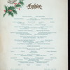 CHRISTMAS DINNER [held by] SAVOY HOTEL [at] NY (HOTEL;)