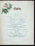 CHRISTMAS DINNER [held by] SAVOY HOTEL [at] NY (HOTEL;)