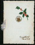 CHRISTMAS DINNER [held by] BAGG'S HOTEL [at] "UTICA, NY" (HOTEL;)