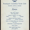 FOURTH ANNUAL DINNER [held by] PENATAQUIT CORINTHIAN YACHT CLUB [at] "MANHATTAN HOTEL, NY" (HOTEL;)