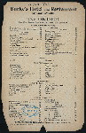 DAILY MENU [held by] BURKE'S HOTEL & RESTAURANT [at] 527 SIXTH AVE. NY (HOTEL;)