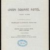 DINNER [held by] UNION SQUARE HOTEL [at] "NEW YORK, NY" (HOTEL)