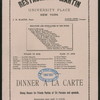 DINNER [held by] RESTAURANT MARTIN [at] "UNIVERSITY PLACE, NEW YORK, NY" (REST;)