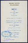 DINNER [held by] GRAND HOTEL [at] MELBOURNE [AUSTRALIA?] (HOTEL;)