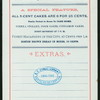 BILL OF FARE [held by] NAETHING BROS. [at] "NEW YORK, NY" (REST (ALSO BAKERY);)