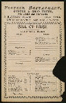 BILL OF FARE [held by] PIONEER RESTAURANT [at] "NEW YORK, NY" (REST)