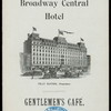 LUNCHEON [held by] BROADWAY CENTRAL HOTEL [at] "NEW YORK, NY" (HOTEL;)