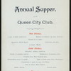 ANNUAL SUPPER [held by] QUEEN CITY CLUB [at] "CINCINNATI , OHIO" (CLUB)