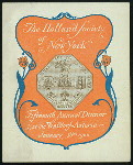 15NTH ANNUAL DINNER [held by] HOLLAND SOCIETY OF NEW YORK [at] WALDORF-ASTORIA (HOTEL;)