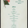 DINNER [held by] AMERICAN-IRISH HISTORICAL SOCIETY [at] "SHERRY'S, NY" (REST;)