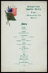 DINNER [held by] AMERICAN-IRISH HISTORICAL SOCIETY [at] "SHERRY'S, NY" (REST;)