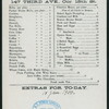 LUNCH [held by] O. L. CUSHMAN & CO. [at] "147 THIRD AVE., COR. 15TH ST. [NEW YORK, NY]" (REST;)