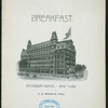 BREAKFAST; [held by] BELVEDERE HOUSE; [at] "NEW YORK, NY" (HOTEL;)