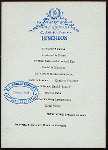 LUNCHEON; [held by] BELVEDERE HOUSE; [at] "4TH AVE. & 18TH ST, NEW YORK [NY]" (HOTEL;)