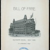DAILY BILL OF FARE; [held by] BELVEDERE HOUSE; [at] "NEW YORK, NY" (HOTEL;)