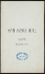 BREAKFAST [held by] FIFTH AVENUE HOTEL; [at] "[NEW YORK, NY];" (HOTEL;)