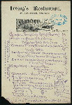 DINNER [held by] IRVING'S RESTAURANT [at] "37 JOHN STREET, NY" (REST;)