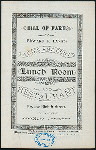 DAILY MENU [held by] EDWARD F. LANGS'S LADIES' AND GENTS LUNCH ROOM AND RESTAURANT [at] "139 EIGHTH STREET,  NY" (REST;)