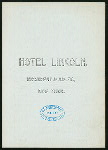 BREAKFAST [held by] HOTEL LINCOLN [at] "BROADWAY AND 52ND STREET, NEW YORK" (HOTEL;)