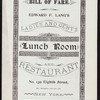 BREAKFAST AND SUPPER [held by] EDWARD F. LANG'S LADIES AND GENTS LUNCH ROOM AND RESTAURANT [at] "139 EIGHTH STREET, NEW YORK" (REST;)