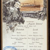 LUNCH [held by] HAMBURG-AMERIKA LINIE [at] SS AUGUSTE VICTORIA (SS;)