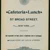 LUNCH [held by] CAFETERIA [at] NY (LUNCHROOM;)