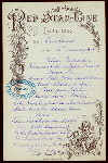 LUNCH [held by] RED STAR LINE [at] SS FRIESLAND (SS;)
