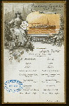 LUNCH [held by] HAMBURG-AMERIKA LINIE [at] SS AUGUSTE VICTORIA (SS;)
