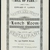 BREAKFAST AND SUPPER [held by] EDWARD F. LANG'S LADIES' AND GENT'S LUNCH ROOM AND RESTAURANT [at] NY (LUNCH ROOM;)