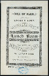 BREAKFAST AND SUPPER [held by] EDWARD F. LANG'S LADIES' AND GENT'S LUNCH ROOM AND RESTAURANT [at] NY (LUNCH ROOM;)