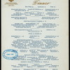 DINNER MENU [held by] MARIE ANTOINETTE HOTEL [at] "NEW YORK, NY" (HOTEL;)
