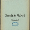 SUNDAY MENU [held by] SMITH & McNELL [at]