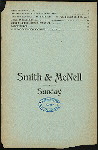 SUNDAY MENU [held by] SMITH & McNELL [at]