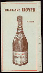 DINNER [held by] CIE TRANSATLANTIQUE [at] SS LA CHAMPAGNE (SS;)