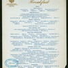 BREAKFAST [held by] HOTEL MARIE ANTOINETTE [at] "SIXTY SIXTH STREET & BROADWAY, NEW YORK,[NY]" (HOTEL;)