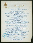 BREAKFAST [held by] HOTEL MARIE ANTOINETTE [at] "SIXTY SIXTH STREET & BROADWAY, NEW YORK,[NY]" (HOTEL;)