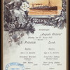 LUNCH [held by] HAMBURG-AMERIKA LINIE [at] SS AUGUSTE VICTORIA (SS;)