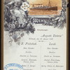 LUNCH [held by] HAMBURG-AMERIKA LINIE [at] SS AUGUSTE VICTORIA (SS;)