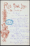 LUNCH [held by] RED STAR LINE [at] SS: FRIESLAND (SS;)