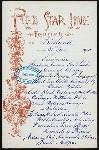 LUNCH [held by] RED STAR LINE [at] SS: FRIESLAND (SS;)
