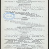 CARTE DU JOUR [held by] (DOWN TOWN CLUB) [at] "(60 PINE ST., NEW YORK, NY)" (OTHER (CLUB);)