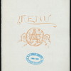 MENU [held by] DOWNTOWN CLUB [at] "NEW YORK, NY" (OTHER (CLUB);)
