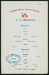 BREAKFAST [held by] CANADIAN PACIFIC RAILWAY COMPANY [at] ABOARD SS MANITOBA (SS;)