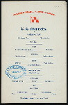 BREAKFAST [held by] CANADIAN PACIFIC RAILWAY COMPANY [at] ABOARD SS MANITOBA (SS;)