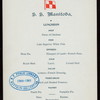 LUNCHEON [held by] CANADIAN PACIFIC RAILWAY COMPANY [at] ABOARD SS MANITOBA (SS;)
