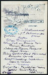 DINNER [held by] RED STAR LINE [at] EN ROUTE ABOARD THE SS WESTERNLAND (SS;)