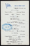 DINNER [held by] U.S.M.S. NEW YORK [at] EN ROUTE ABOARD NEW YORK (SS;)